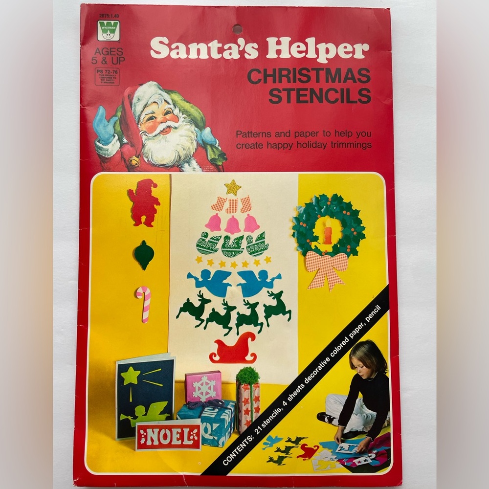 Vintage Santa’s Helpers Christmas stencils.